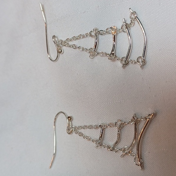 Sterling 925 Silver Tree Dangle Earrings - Picture 4 of 4